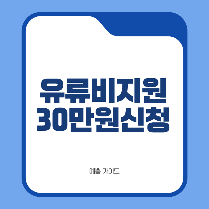 유류비지원 30만 원 신청법 01