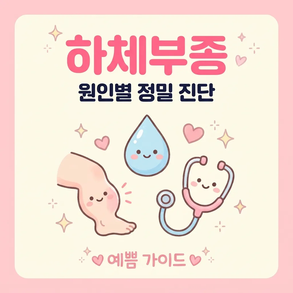 하체부종 원인별 정밀 진단 카와이 인포그래픽