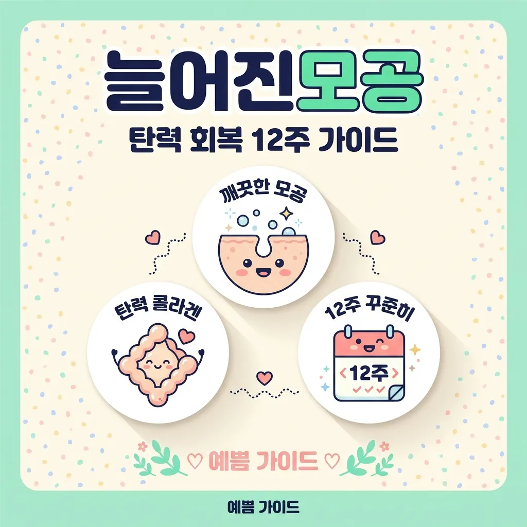늘어진모공 핵심 정리 카와이 인포그래픽