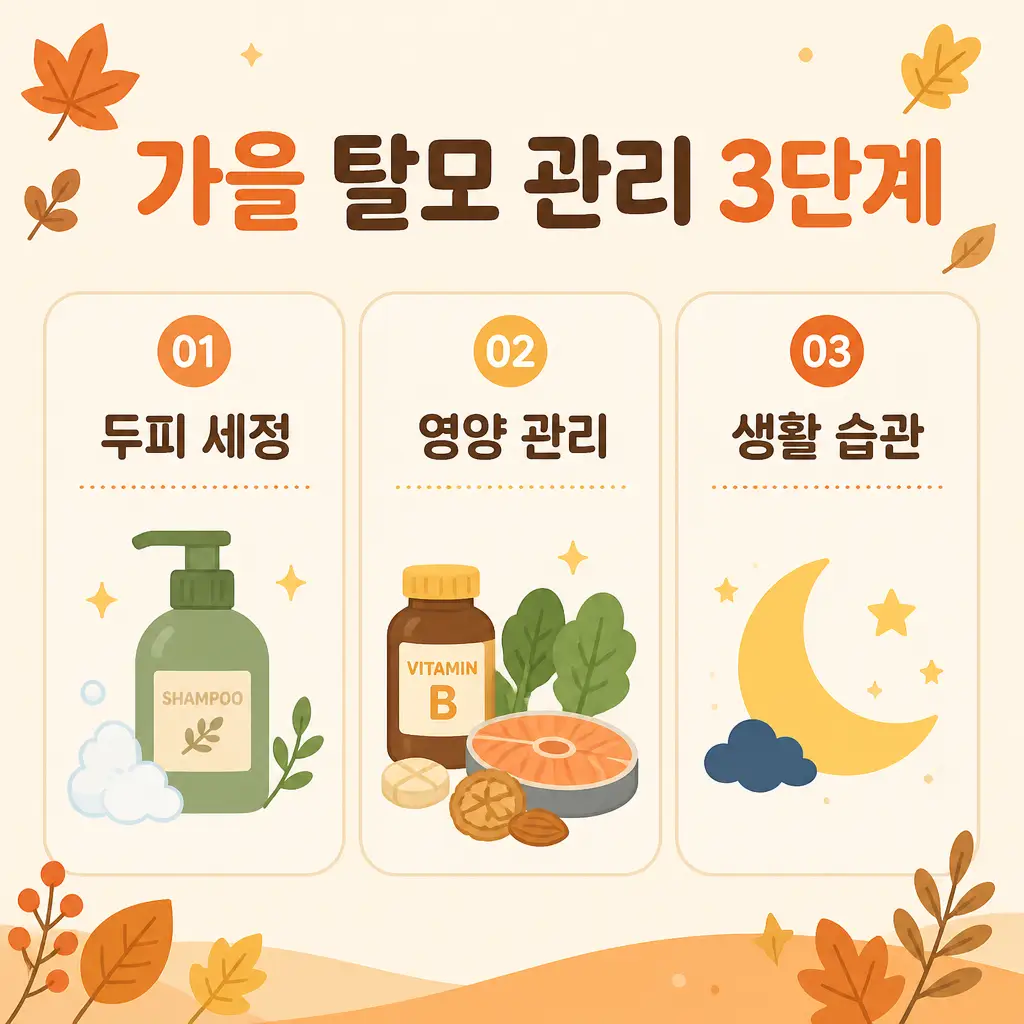 가을 탈모 관리 3단계