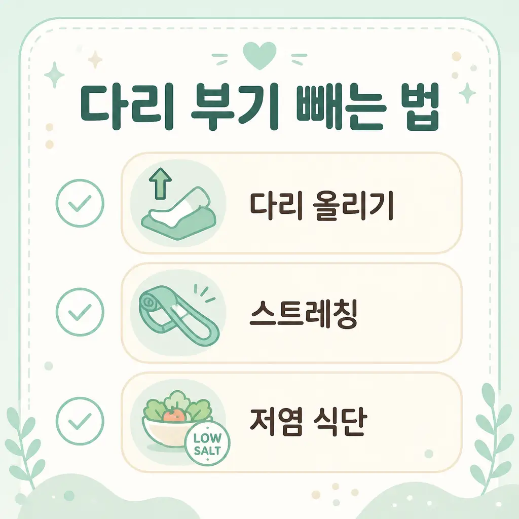 다리 부기 빼는 법