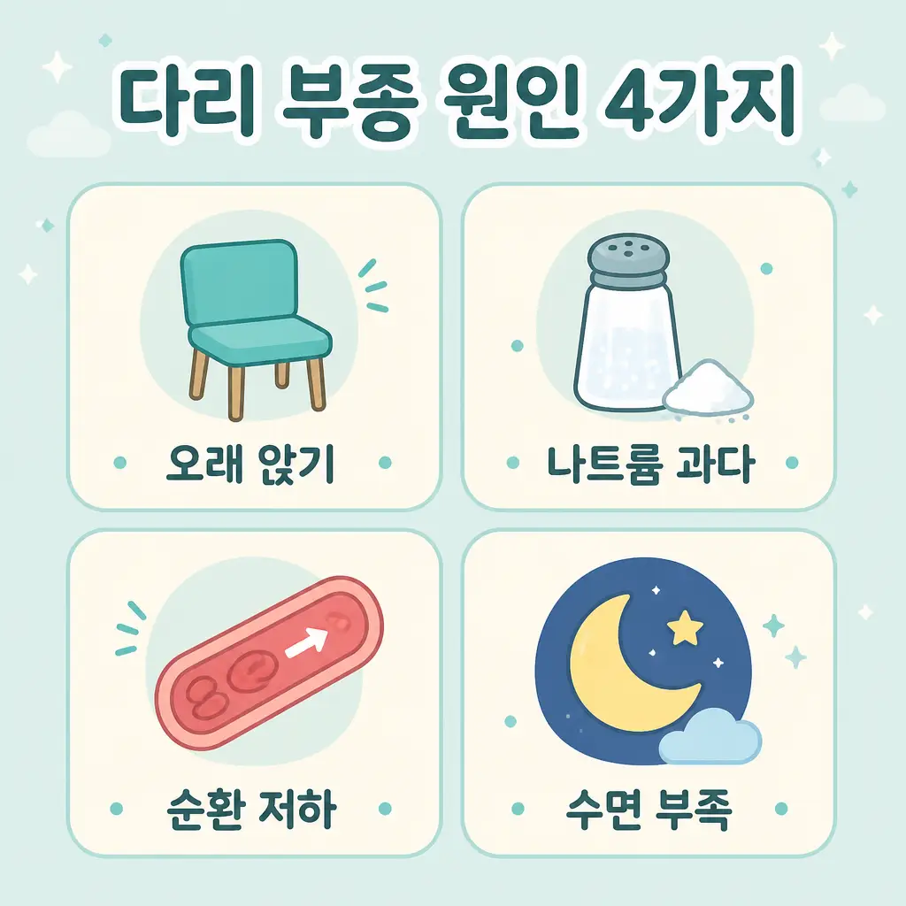 다리 부종 원인 4가지