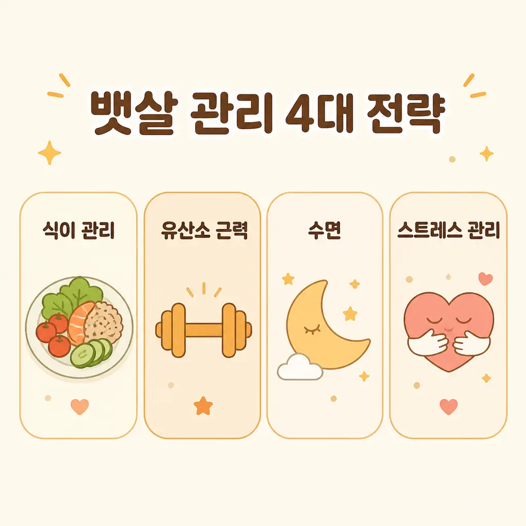 뱃살 관리 4대 전략