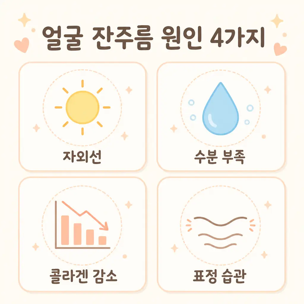 얼굴 잔주름 원인 4가지
