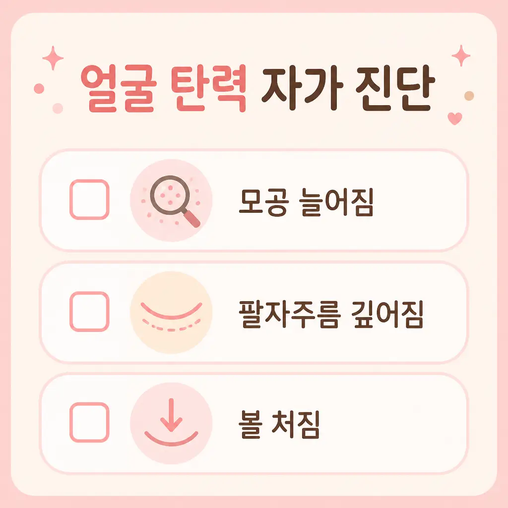 얼굴 탄력 자가 진단 얼굴 탄력 자가 진단