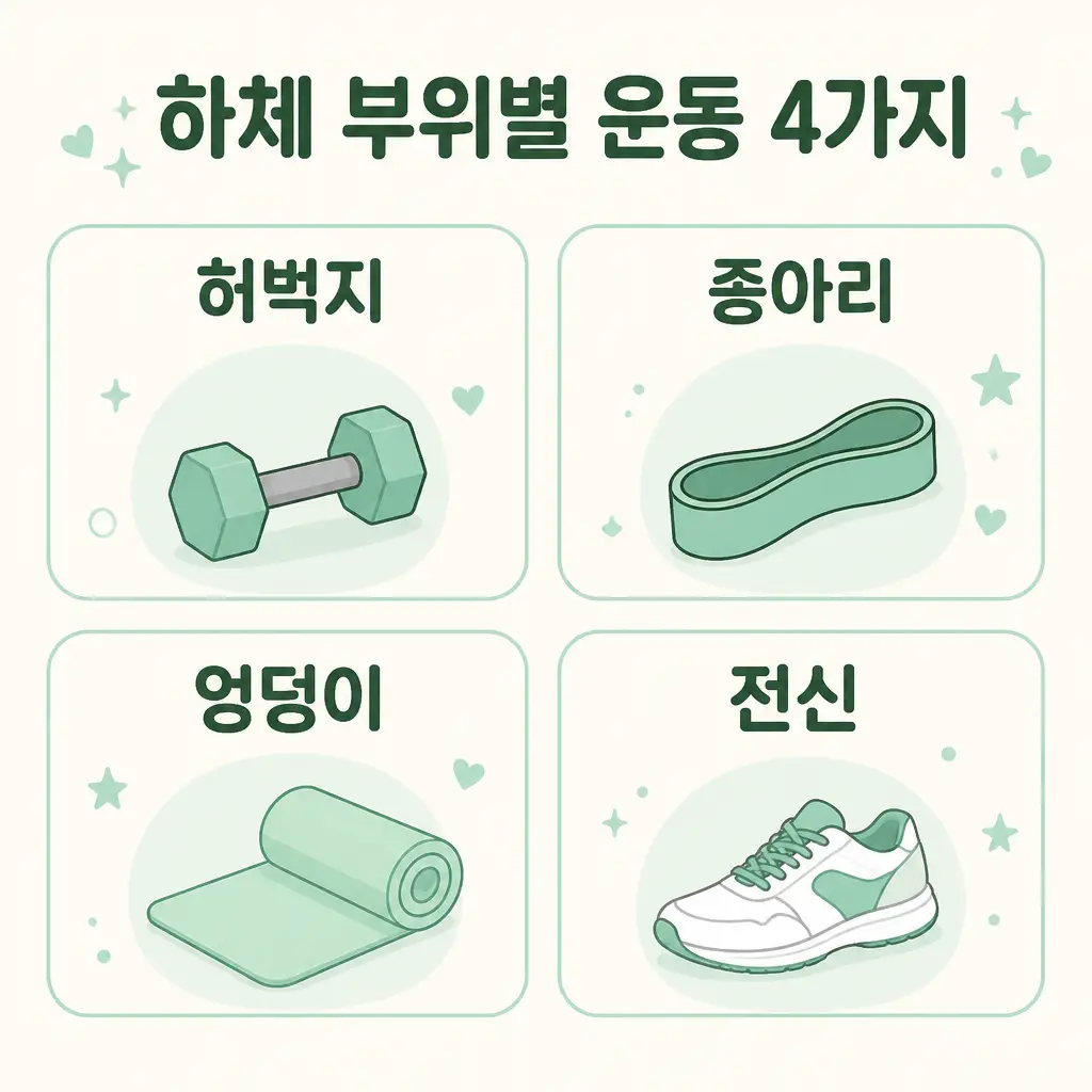 하체 부위별 운동 4가지 하체 부위별 운동 4가지